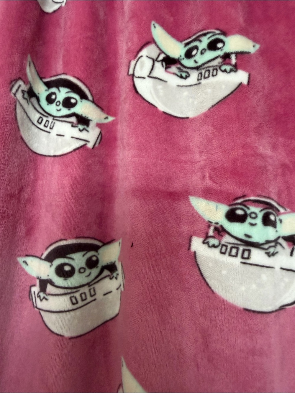 Star Wars Super Soft Pink Baby Yoda Print Pajama Pants - Picture 4 of 7
